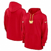 Men's Washington Commanders Red Performance Pullover Hoodie,baseball caps,new era cap wholesale,wholesale hats