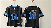 Women's Detroit Lions #14 Amon-Ra St. Brown Black Vapor Stitched Jersey,baseball caps,new era cap wholesale,wholesale hats