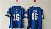 Women's Detroit Lions #16 Jared Goff Blue Vapor Stitched Jersey,baseball caps,new era cap wholesale,wholesale hats