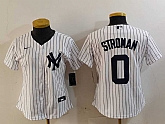 Women's New York Yankees #0 Marcus Stroman White Cool Base Stitched Jersey,baseball caps,new era cap wholesale,wholesale hats