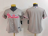 Women's Philadelphia Phillies Blank Grey Cool Base Jersey,baseball caps,new era cap wholesale,wholesale hats