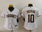 Women's San Diego Padres #10 Jurickson Profar White Cool Base Stitched Jersey,baseball caps,new era cap wholesale,wholesale hats