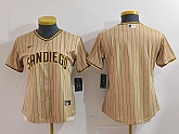 Women's San Diego Padres Blank Tan NEW 2023 Cool Base Stitched Jersey,baseball caps,new era cap wholesale,wholesale hats