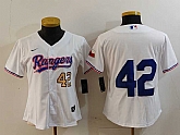 Women's Texas Rangers #42 Jackie Robinson White Cool Base Stitched Baseball Jerseys,baseball caps,new era cap wholesale,wholesale hats