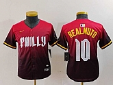 Youth Philadelphia Phillies #10 JT Realmuto Red 2024 City Connect Limited Jersey,baseball caps,new era cap wholesale,wholesale hats