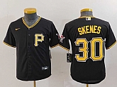 Youth Pittsburgh Pirates #30 Paul Skenes Black Stitched Cool Base Nike Jersey,baseball caps,new era cap wholesale,wholesale hats