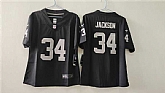 Women's Las Vegas Raiders #34 Bo Jackson Black Vapor Stitched Jersey,baseball caps,new era cap wholesale,wholesale hats