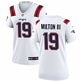 Women's New England Patriots #19 Joe Milton III 2024 White Football Stitched Jersey Dzhi,baseball caps,new era cap wholesale,wholesale hats