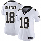 Women's New Orleans Saints #18 Spencer Rattler White Vapor Stitched Game Jersey Dzhi,baseball caps,new era cap wholesale,wholesale hats