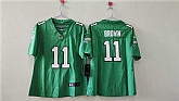 Women's Philadelphia Eagles #11 A. J. Brown Kelly Green Vapor Stitched Jersey,baseball caps,new era cap wholesale,wholesale hats