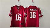 Women's San Francisco 49ers #16 Joe Montana Red Vapor Stitched Jersey,baseball caps,new era cap wholesale,wholesale hats