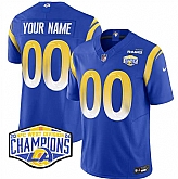 Men & Women & Youth Los Angeles Rams Active Player Custom Blue 2024 NFC West Champions F.U.S.E. Vapor Untouchable Stitched Football Jersey,baseball caps,new era cap wholesale,wholesale hats