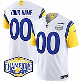 Men & Women & Youth Los Angeles Rams Active Player Custom White 2024 NFC West Champions F.U.S.E. Vapor Untouchable Stitched Football Jersey,baseball caps,new era cap wholesale,wholesale hats