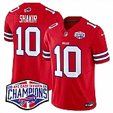 Men's Buffalo Bills #10 Khalil Shakir Red F.U.S.E. 2024 AFC East Division Champions Vapor Limited Stitched Jersey,baseball caps,new era cap wholesale,wholesale hats