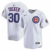 Men's Chicago Cubs #30 Kyle Tucker White Home Limited Stitched Jersey Dzhi,baseball caps,new era cap wholesale,wholesale hats