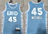 Men's Cleveland Cavaliers #45 Donovan Mitchell Light Blue 2024 City Edition Stitched Jersey,baseball caps,new era cap wholesale,wholesale hats