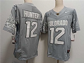 Men's Colorado Buffaloes #12 Travis Hunter Grey With XII Patch 2024 F.U.S.E Stitched Football Jersey,baseball caps,new era cap wholesale,wholesale hats