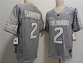 Men's Colorado Buffaloes #2 Shadeur Sanders Grey With XII Patch 2024 F.U.S.E Stitched Football Jersey,baseball caps,new era cap wholesale,wholesale hats