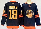 Men's Edmonton Oilers #18 Zach Hyman Navy 2024-25 Stitched Jersey,baseball caps,new era cap wholesale,wholesale hats