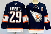 Men's Edmonton Oilers #29 Leon Draisaitl Navy 2024-25 With A Patch Reverse Retro Stitched Jersey,baseball caps,new era cap wholesale,wholesale hats