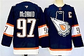 Men's Edmonton Oilers #97 Connor McDavid Navy With C Patch Reverse Retro Stitched Jersey,baseball caps,new era cap wholesale,wholesale hats