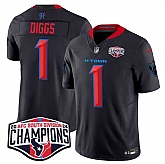 Men's Houston Texans #1 Stefon Diggs Navy 2nd Alternate F.U.S.E. 2024 AFC South Division Champions Vapor Limited Stitched Jersey,baseball caps,new era cap wholesale,wholesale hats