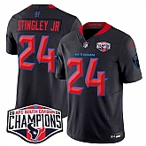 Men's Houston Texans #24 Derek Stingley Jr. Navy 2nd Alternate F.U.S.E. 2024 AFC South Division Champions Vapor Limited Stitched Jersey,baseball caps,new era cap wholesale,wholesale hats