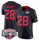 Men's Houston Texans #28 Joe Mixon Navy 2nd Alternate F.U.S.E. 2024 AFC South Division Champions Vapor Limited Stitched Jersey,baseball caps,new era cap wholesale,wholesale hats