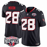 Men's Houston Texans #28 Joe Mixon Navy F.U.S.E. 2024 AFC South Division Champions Vapor Limited Stitched Jersey,baseball caps,new era cap wholesale,wholesale hats