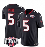 Men's Houston Texans #5 Jalen Pitre Navy F.U.S.E. 2024 AFC South Division Champions Vapor Limited Stitched Jersey,baseball caps,new era cap wholesale,wholesale hats