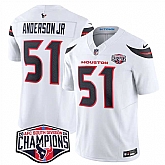 Men's Houston Texans #51 Will Anderson Jr. White F.U.S.E. 2024 AFC South Division Champions Vapor Limited Stitched Jersey,baseball caps,new era cap wholesale,wholesale hats