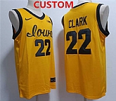 Men's Iowa Hawkeyes Custom Yellow Stitched Jersey,baseball caps,new era cap wholesale,wholesale hats