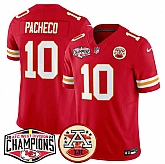 Men's Kansas City Chiefs #10 Isiah Pacheco Red F.U.S.E. 2024 AFC West Division Champions Vapor Limited Stitched Jersey,baseball caps,new era cap wholesale,wholesale hats