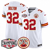 Men's Kansas City Chiefs #32 Nick Bolton White F.U.S.E. 2024 AFC West Division Champions Vapor Limited Stitched Jersey,baseball caps,new era cap wholesale,wholesale hats