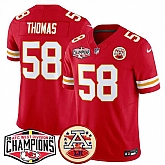 Men's Kansas City Chiefs #58 Derrick Thomas Red F.U.S.E. 2024 AFC West Division Champions Vapor Limited Stitched Jersey,baseball caps,new era cap wholesale,wholesale hats