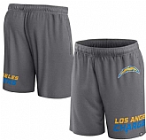 Men's Los Angeles Chargers Grey Shorts,baseball caps,new era cap wholesale,wholesale hats