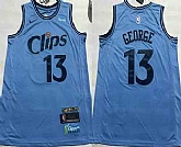 Men's Los Angeles Clippers #13 Paul George Light Blue 2024 City Icon Sponsor Swingman Jersey,baseball caps,new era cap wholesale,wholesale hats