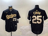 Men's Los Angeles Dodgers #25 Tommy Edman Black Gold Limited Stitched Jersey,baseball caps,new era cap wholesale,wholesale hats