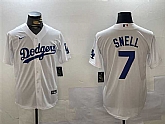 Men's Los Angeles Dodgers #7 Blake Snell White Cool Base Stitched Jersey,baseball caps,new era cap wholesale,wholesale hats