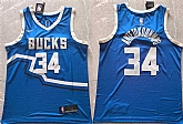 Men's Milwaukee Bucks #34 Giannis Antetokounmpo Royal 2024 City Edition Stitched Basketball Jersey,baseball caps,new era cap wholesale,wholesale hats