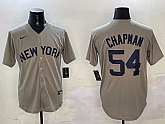 Men's New York Yankees #54 Aroldis Chapman Grey Cool Base Stitched Jersey,baseball caps,new era cap wholesale,wholesale hats