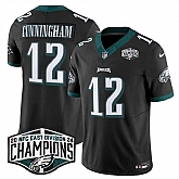 Men's Philadelphia Eagles #12 Randall Cunningham Black 2024 NFC East Champions F.U.S.E. Vapor Untouchable Limited Stitched Jersey,baseball caps,new era cap wholesale,wholesale hats