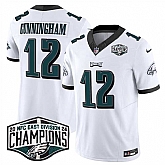 Men's Philadelphia Eagles #12 Randall Cunningham White 2024 NFC East Champions F.U.S.E. Vapor Untouchable Limited Stitched Jersey,baseball caps,new era cap wholesale,wholesale hats