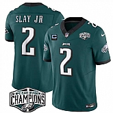 Men's Philadelphia Eagles #2 Darius Slay JR Green 2024 NFC East Champions With 3-Star C Patch F.U.S.E. Vapor Untouchable Limited Stitched Jersey,baseball caps,new era cap wholesale,wholesale hats