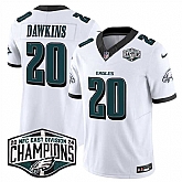 Men's Philadelphia Eagles #20 Brian Dawkins White 2024 New NFC East Champions F.U.S.E. Vapor Untouchable Limited Stitched Jersey,baseball caps,new era cap wholesale,wholesale hats