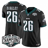 Men's Philadelphia Eagles #26 Saquon Barkley Black 2024 NFC East Champions F.U.S.E. Vapor Untouchable Limited Stitched Jersey,baseball caps,new era cap wholesale,wholesale hats