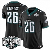 Men's Philadelphia Eagles #26 Saquon Barkley Black 2024 New NFC East Champions F.U.S.E. Vapor Untouchable Limited Stitched Jersey,baseball caps,new era cap wholesale,wholesale hats