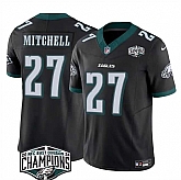 Men's Philadelphia Eagles #27 Quinyon Mitchell Black 2024 New NFC East Champions F.U.S.E. Vapor Untouchable Limited Stitched Jersey,baseball caps,new era cap wholesale,wholesale hats