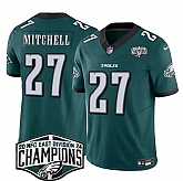 Men's Philadelphia Eagles #27 Quinyon Mitchell Green 2024 New NFC East Champions F.U.S.E. Vapor Untouchable Limited Stitched Jersey,baseball caps,new era cap wholesale,wholesale hats