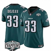 Men's Philadelphia Eagles #33 Cooper DeJean Green 2024 New NFC East Champions F.U.S.E. Vapor Untouchable Limited Stitched Jersey,baseball caps,new era cap wholesale,wholesale hats